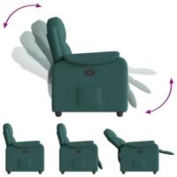 Fauteuil verstelbaar stof donkergroen - thumbnail