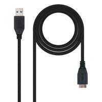 Kabel USB 3.0 naar Micro USB B NANOCABLE 10.01.110-BK Afmeting 2 m - thumbnail