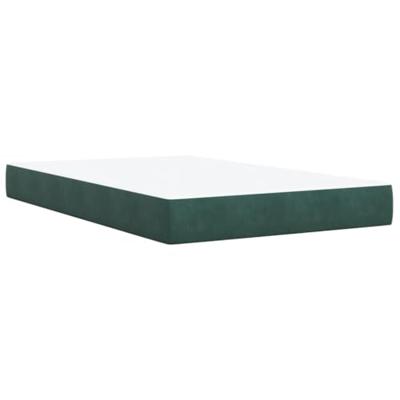 Boxspring met matras fluweel donkergroen 120x200 cm