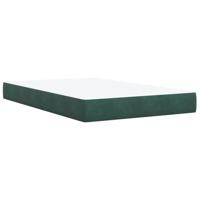 Boxspring met matras fluweel donkergroen 120x200 cm - thumbnail