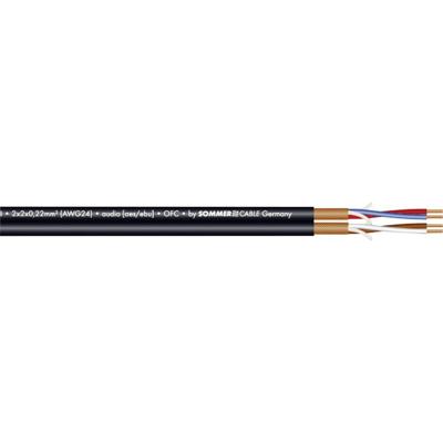 Sommer Cable 200-0551 Microfoonkabel 2 x 2 x 0.22 mm² Zwart per meter Sommer Cable 200-0551 Microfoonkabel 2 x 2 x 0.22 mm² Zwart per meter