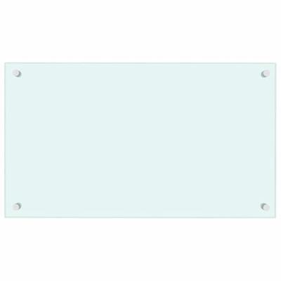 VidaXL Spatschermen keuken 2 st 70x40 cm gehard glas wit