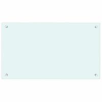 VidaXL Spatschermen keuken 2 st 70x40 cm gehard glas wit - thumbnail