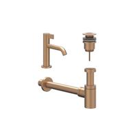 IVY Fonteinset - opbouw - laag - always open plug - Geborsteld mat koper PVD 6901415 - thumbnail