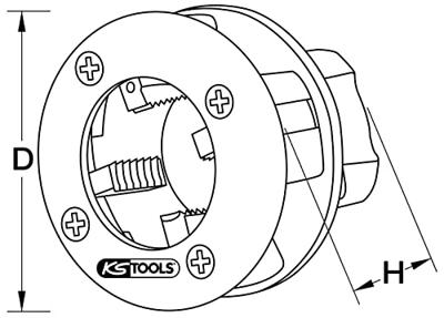 KS Tools 9033301 Schroefdraad inzetstuk Gereedschapsstaal 56 mm