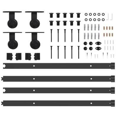 Doos met onderdelen voor schuifdeur 305 cm staal zwart