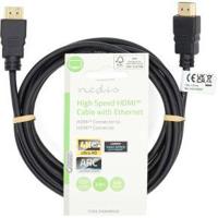 Nedis High Speed ??HDMI™-Kabel met Ethernet | HDMI™ Connector | HDMI™ Connector | 4K@60Hz | ARC | 18 Gbps | 2.00 m | Rond | PVC | Zwart | Label - - thumbnail