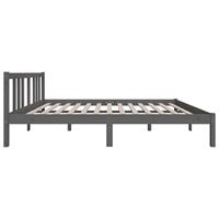 Bedframe massief hout grijs 135x190 cm 4FT6 Double - thumbnail