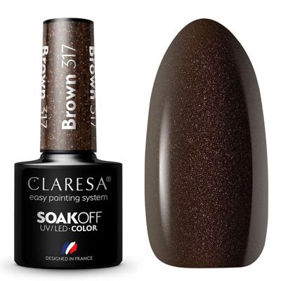 Claresa uv/led gellak 5ml brown 317 warm feelings