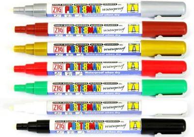 Krijtstift posterman PMA-20 smalle punt 1mm bruin