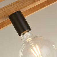 Searchlight Hanglamp EetkamerSquare Hout - 54741-4NA - thumbnail