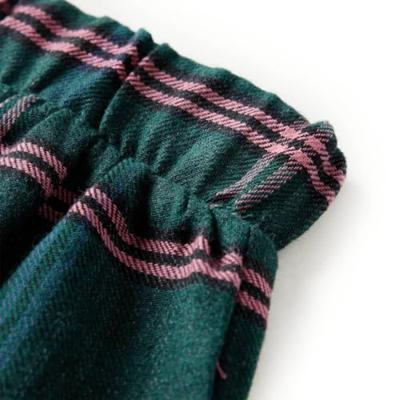 Kinderrok geruit patroon 104 donkergroen