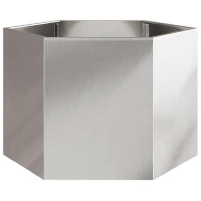 Plantenbak zeshoek 69x60x45 cm roestvrijstaal