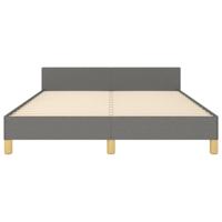Bedframe zonder matras stof donkergrijs 140x190 cm - thumbnail