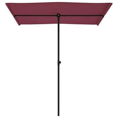 VidaXL Parasol met aluminium paal 180x110 cm bordeauxrood