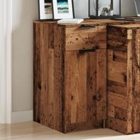 Bureau 33x50x75 cm bewerkt hout oud houtkleurig - thumbnail