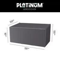 Platinum AeroCover Loungestoel en hockerset hoes 190x100xH105/90cm - thumbnail