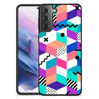 Samsung Galaxy S21 Plus Backcover Blokken Kleurrijk Samsung Galaxy S21 Plus Backcover Blokken Kleurrijk