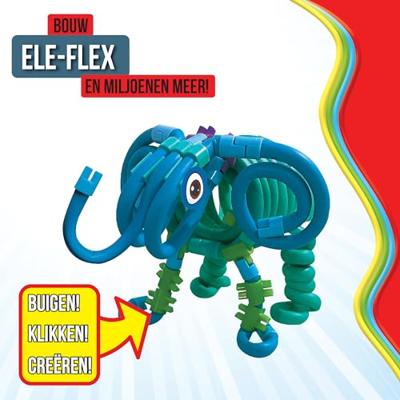 Clics Spaghetteez ele-flex olifant flexibele bouwstaafjes, 48dlg.