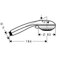 Hansgrohe Crometta 85 handdouche 85 1jet EcoSmart+, chroom - thumbnail