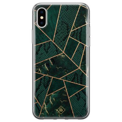 iPhone XS Max siliconen hoesje - Abstract groen iPhone XS Max siliconen hoesje - Abstract groen