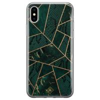 iPhone XS Max siliconen hoesje - Abstract groen - thumbnail