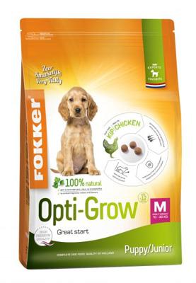 Fokker Opti-Grow M Puppy/Junior hondenvoer 2 x 2,5 kg