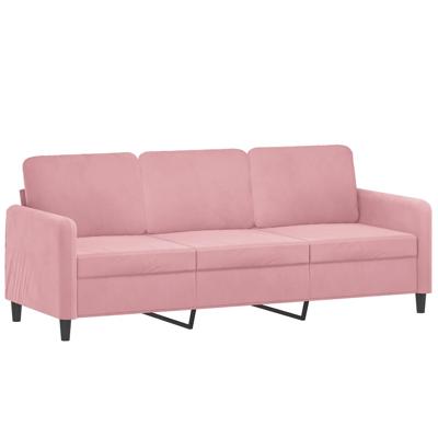 3-delige Loungeset met kussens fluweel roze