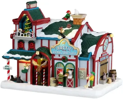 Lemax arctic animal sanctuary verlicht kersthuisje Santa's Wonderland 2023