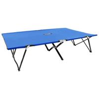 Ligbed 2-persoons inklapbaar staal blauw - thumbnail