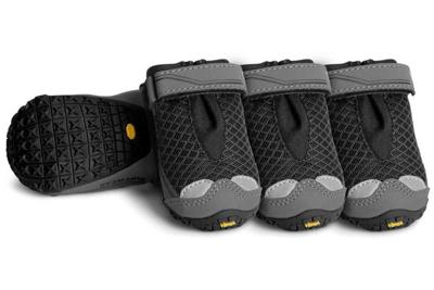 RUFFWEAR All-Terrain Hondenlaarzen (Set van 2), kleine tot middelgrote rassen, maat: 57 mm/2,25 in, Obsidian Black, Grip Trex