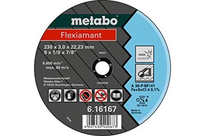 Metabo 616738000 Doorslijpschijf recht 125 mm 25 stuk(s) RVS
