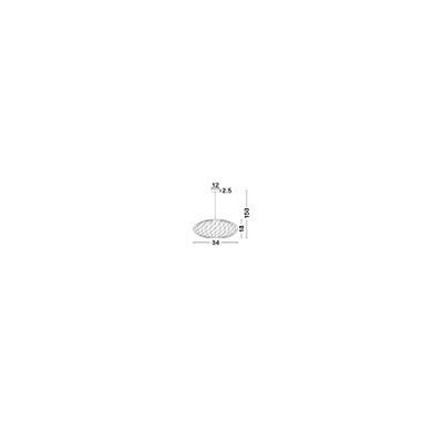 Lyora HanglampEriberto Ø 35cm roestbruin - 8436420