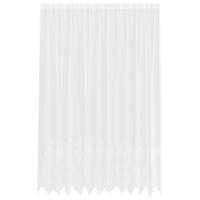 VidaXL Kantgordijn met gordijnen bloemen wit 300 x 300 cm polyester - thumbnail