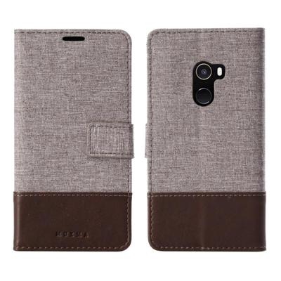 Voor Xiaomi mi Mix 2 MUMXA MX102 horizontale Flip canvas stiksels lederen draagtas met houder & kaartsleuven & portemonnee (bruin) Voor Xiaomi mi Mix 2 MUMXA MX102 horizontale Flip canvas stiksels lederen draagtas met houder & kaartsleuven & portemonnee (bruin)