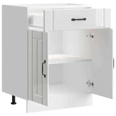 Keuken onderkast Lucca bewerkt hout hoogglans wit Keuken onderkast Lucca bewerkt hout hoogglans wit