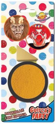 Gele schmink met sponsje