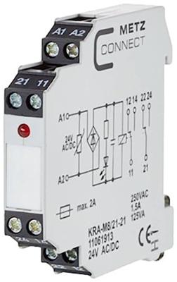 Metz Connect 11061913 Koppelelement 24, 24 V/AC, V/DC (max) 2x wisselcontact 1 stuk(s)