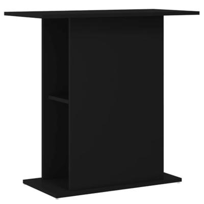 Aquariumstandaard 75x36x72,5 cm bewerkt hout zwart - thumbnail