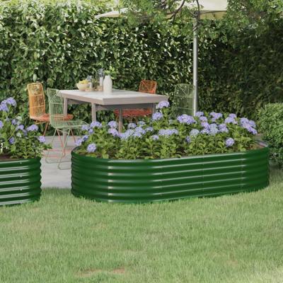 Plantenbak 175x100x36 cm gepoedercoat staal groen