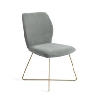 Jesper Home Eetkamerstoel 'Ikata' Cross Gold, kleur Breezy Blue - thumbnail