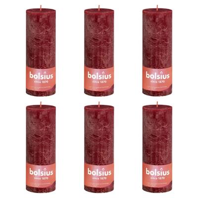 Bolsius rustiek stompkaars 190/68 velvet red a4