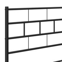 Bedframe met hoofdbord metaal zwart 90x190 cm - thumbnail