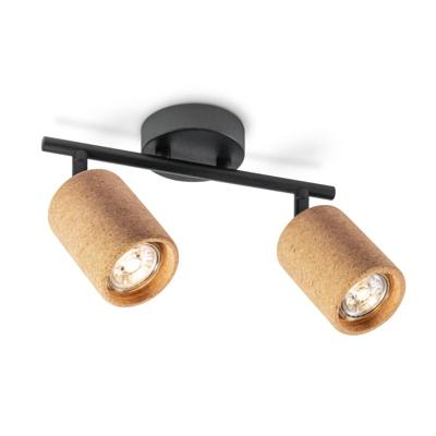 Home sweet home LED opbouwspot Cork 2L - zwart / kurk