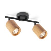 Home sweet home LED opbouwspot Cork 2L - zwart / kurk - thumbnail