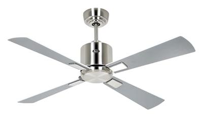 CasaFan ECO NEO III 103 BN-WE/LG WiFi Flügel Weiß/Lichtgrau Plafondventilator 16 W (Ø x h) 103 cm x 360 mm Chroom (geborsteld) Met afstandsbediening, Timer,