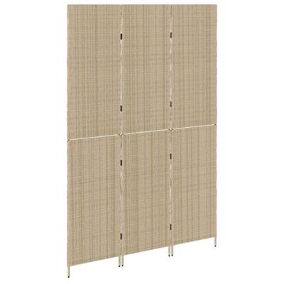 Kamerscherm Beige 146 x 200 cm poly rattan