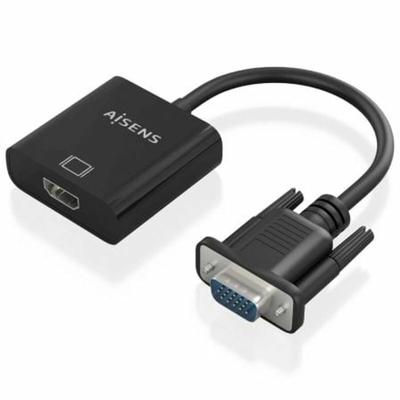 Adapter HDMI naar VGA Aisens A115-0873 20 cm Zwart