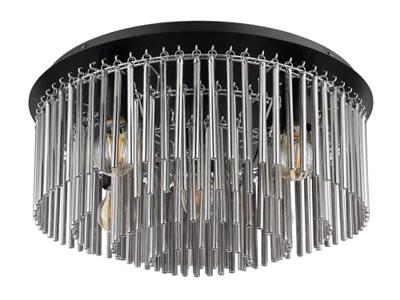 Globo Zwarte plafondlampGorley met glas Ø 50cm - 15698D1