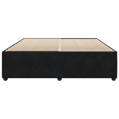 Bedframe zonder matras 180x200 cm fluweel zwart